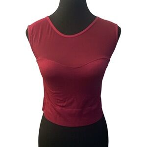 Soho Girls Red Fitted Crop Tank Top GUC ONE SIZE